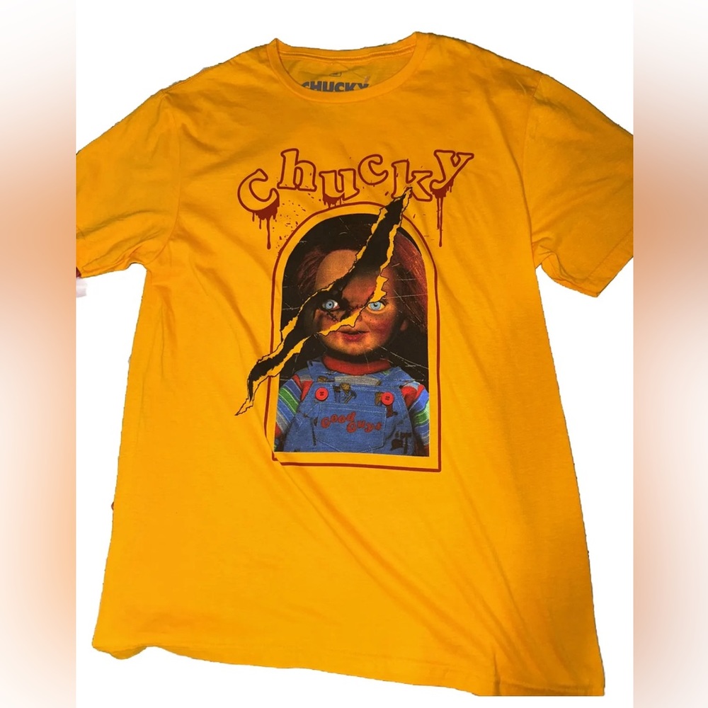 Chucky Yellow Men’s T-Shirt Size M